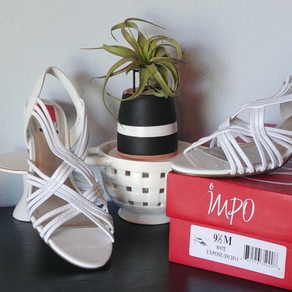Impo Shoes - Impo 'Expose' White (low) Sandal/Heels
